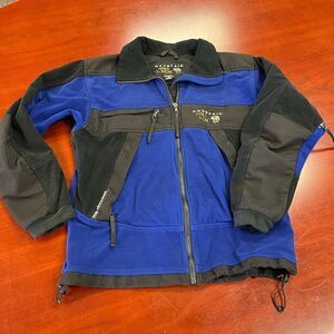 Mountain Hardwear Blue & Black Velour Fleece Jacket sz S